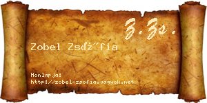 Zobel Zsófia névjegykártya