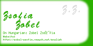 zsofia zobel business card